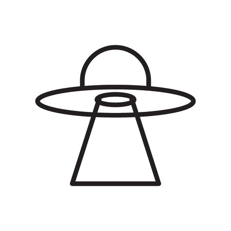 Ufo icon vector isolated on white background for your web and mobile app design, Ufo logo conceptのイラスト素材