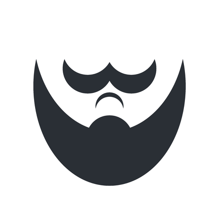 Beard icon vector isolated on white background for your web and mobile app design, Beard logo conceptのイラスト素材