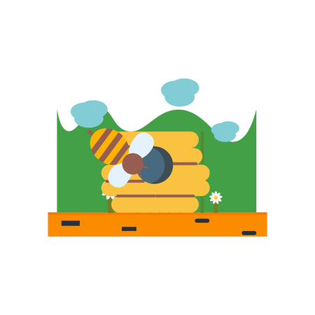 Beehive icon vector isolated on white background for your web and mobile app design, Beehive logo conceptのイラスト素材