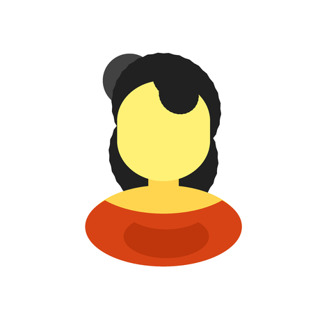 Woman icon vector isolated on white background for your web and mobile app design, Woman logo conceptのイラスト素材