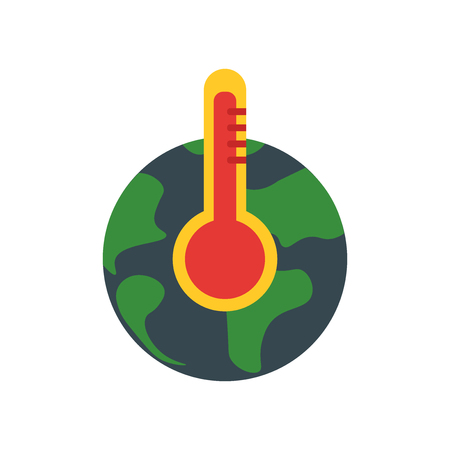 Global warming icon vector isolated on white background for your web and mobile app design, Global warming logo conceptのイラスト素材