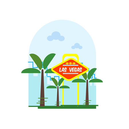 Las vegas icon vector isolated on white background for your web and mobile app design, Las vegas logo conceptのイラスト素材