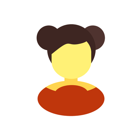 Woman icon vector isolated on white background for your web and mobile app design, Woman logo conceptのイラスト素材