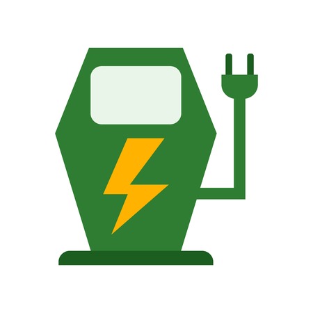 Charging icon vector isolated on white background for your web and mobile app design, Charging logo conceptのイラスト素材