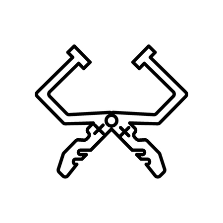 Clamp icon vector isolated on white background for your web and mobile app design, Clamp logo conceptのイラスト素材