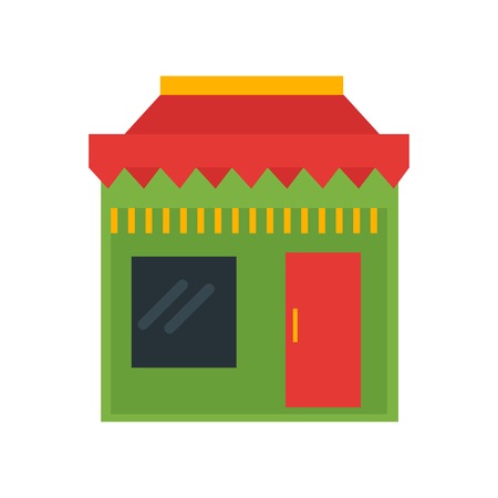 Shop icon vector isolated on white background for your web and mobile app design, Shop logo conceptのイラスト素材