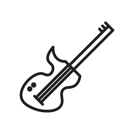 Guitar icon vector isolated on white background for your web and mobile app design, Guitar logo conceptのイラスト素材