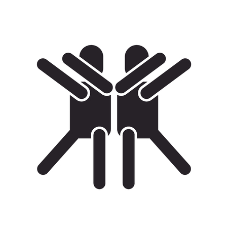 Dancing icon vector isolated on white background for your web and mobile app design, Dancing logo conceptのイラスト素材