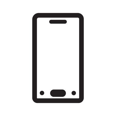 Smartphone outline icon vector isolated on white background for your web and mobile app design, Smartphone outline logo conceptのイラスト素材