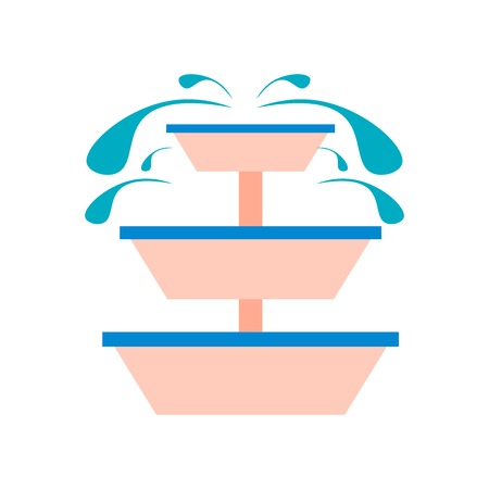 Fountain icon vector isolated on white background for your web and mobile app design, Fountain logo conceptのイラスト素材