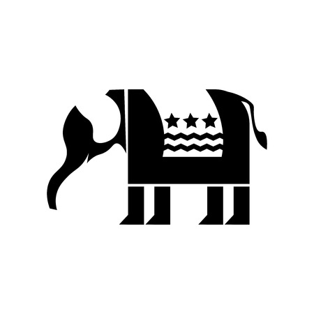 Elephant icon vector isolated on white background for your web and mobile app design, Elephant logo conceptのイラスト素材