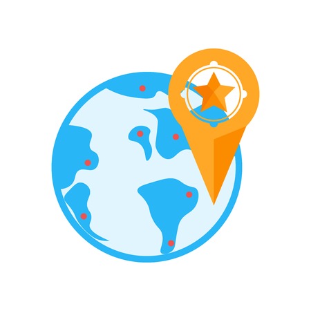 Worldwide icon vector isolated on white background for your web and mobile app design, Worldwide logo conceptのイラスト素材