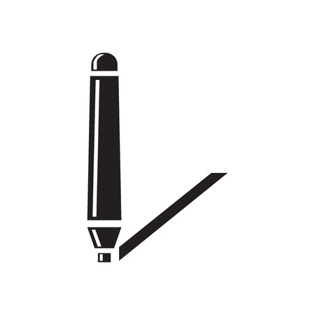 Marker pen icon vector isolated on white background for your web and mobile app design, Marker pen logo conceptのイラスト素材