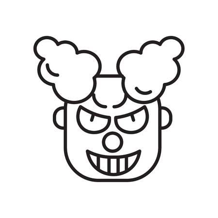 Clown icon vector isolated on white background for your web and mobile app design, Clown logo conceptのイラスト素材