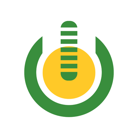 Power icon vector isolated on white background for your web and mobile app design, Power logo conceptのイラスト素材