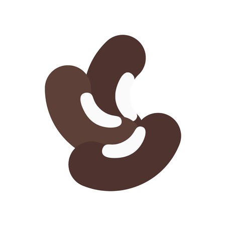 Beans icon vector isolated on white background for your web and mobile app design, Beans logo conceptのイラスト素材