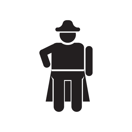 Napoleon figure icon vector isolated on white background for your web and mobile app design, Napoleon figure logo conceptのイラスト素材