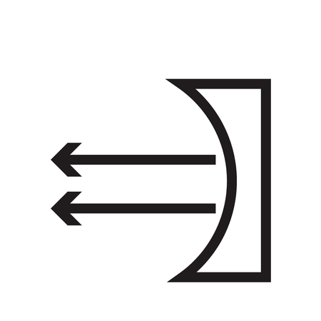 Left arrow icon vector isolated on white background for your web and mobile app design, Left arrow logo conceptのイラスト素材