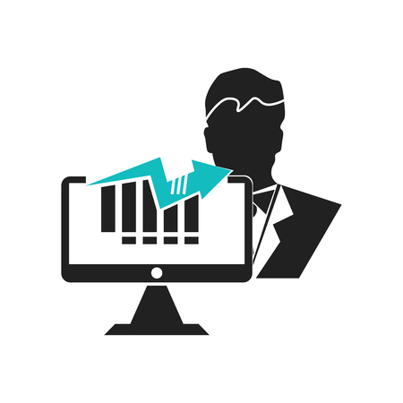 User data analytics symbol icon vector isolated on white background for your web and mobile app design, User data analytics symbol logo conceptのイラスト素材