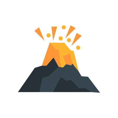 Volcano icon vector isolated on white background for your web and mobile app design, Volcano logo conceptのイラスト素材