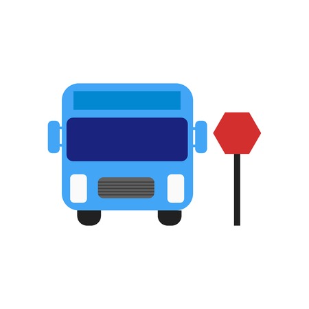 Public transport icon vector isolated on white background for your web and mobile app design, Public transport logo conceptのイラスト素材