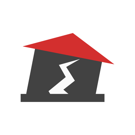 Earthquake icon vector isolated on white background for your web and mobile app design, Earthquake logo conceptのイラスト素材