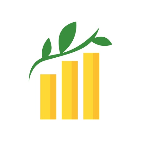 Growth icon vector isolated on white background for your web and mobile app design, Growth logo conceptのイラスト素材