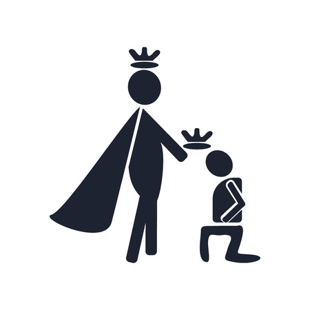 King icon vector isolated on white background for your web and mobile app design, King logo conceptのイラスト素材