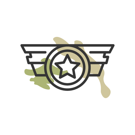 Medal icon vector isolated on white background for your web and mobile app design, Medal logo conceptのイラスト素材