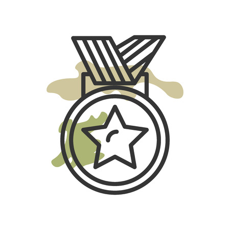 Medal icon vector isolated on white background for your web and mobile app design, Medal logo conceptのイラスト素材