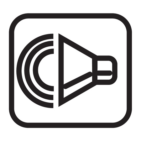 Volume button icon vector isolated on white background for your web and mobile app design, Volume button logo conceptのイラスト素材