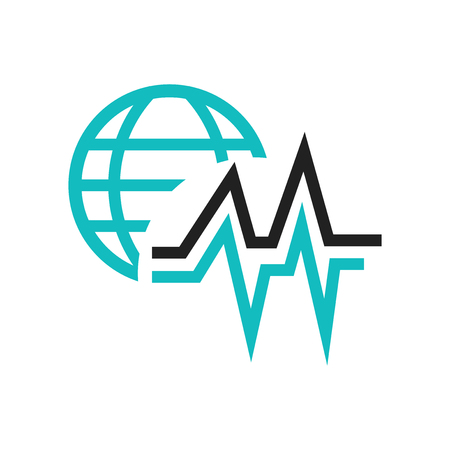 Web stocks data line graphic interface symbol icon vector isolated on white background for your web and mobile app design, Web stocks data line graphic interface symbol logo conceptのイラスト素材