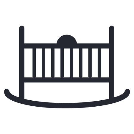 Cradle icon vector isolated on white background for your web and mobile app design, Cradle logo conceptのイラスト素材