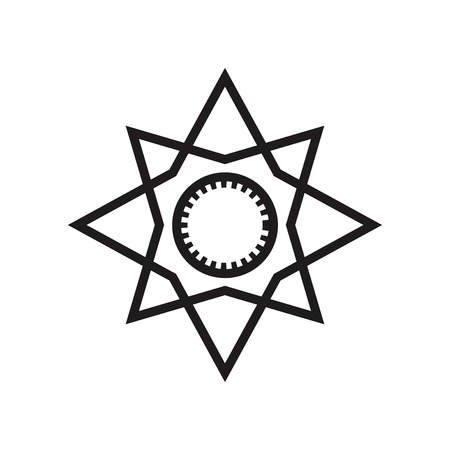 Cardinal points on winds star symbol icon vector isolated on white background for your web and mobile app design, Cardinal points on winds star symbol logo conceptのイラスト素材