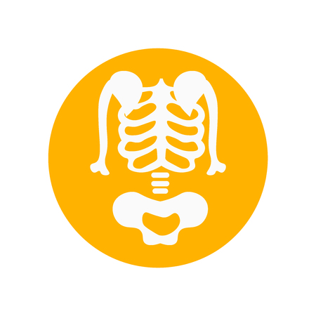 Skeleton icon vector isolated on white background for your web and mobile app design, Skeleton logo conceptのイラスト素材