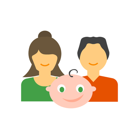 Family icon vector isolated on white background for your web and mobile app design, Family logo conceptのイラスト素材