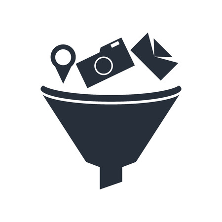 Data collection icon vector isolated on white background for your web and mobile app design, Data collection logo conceptのイラスト素材