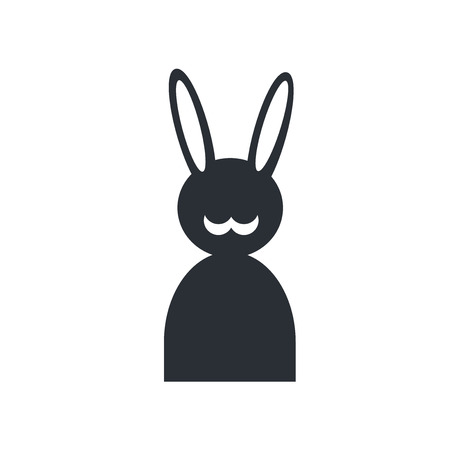 Bunny icon vector isolated on white background for your web and mobile app design, Bunny logo conceptのイラスト素材