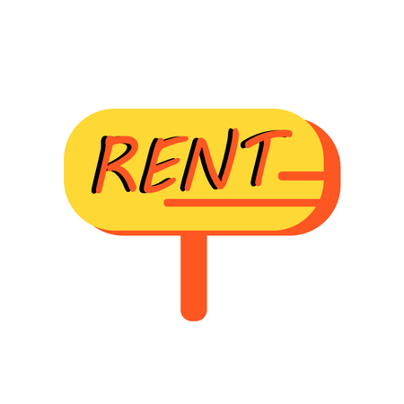 Rent icon vector isolated on white background for your web and mobile app design, Rent logo conceptのイラスト素材