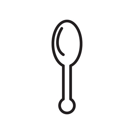 Spoon icon vector isolated on white background for your web and mobile app design, Spoon logo conceptのイラスト素材