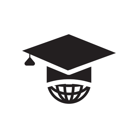 International graduate icon vector isolated on white background for your web and mobile app design, International graduate logo conceptのイラスト素材