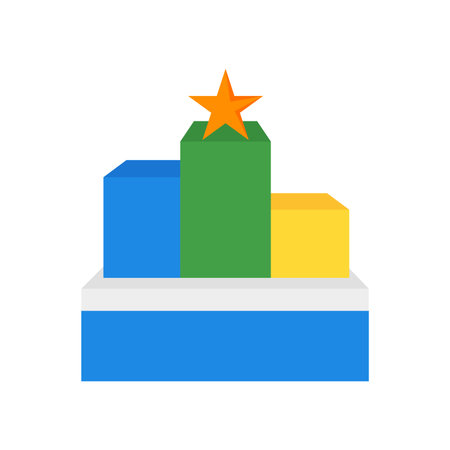 Podium icon vector isolated on white background for your web and mobile app design, Podium logo conceptのイラスト素材