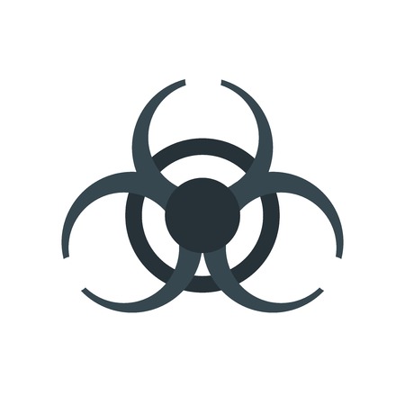 Biohazard icon vector isolated on white background for your web and mobile app design, Biohazard logo conceptのイラスト素材