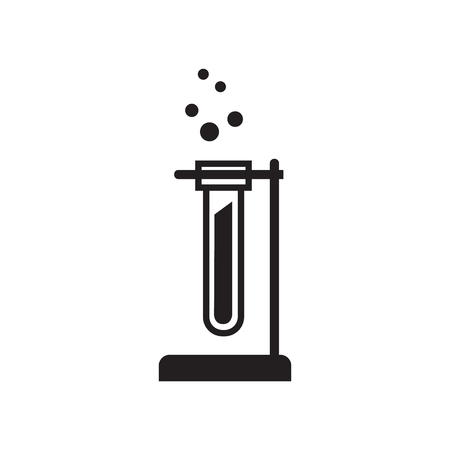 Test tube icon vector isolated on white background for your web and mobile app design, Test tube logo conceptのイラスト素材