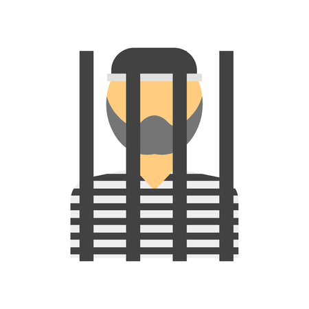 Prisoner icon vector isolated on white background for your web and mobile app design, Prisoner logo conceptのイラスト素材