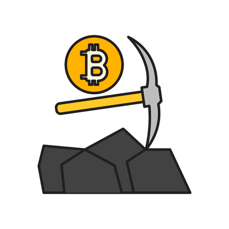 Mining icon vector isolated on white background for your web and mobile app design, Mining logo conceptのイラスト素材