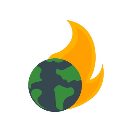 Global warming icon vector isolated on white background for your web and mobile app design, Global warming logo conceptのイラスト素材