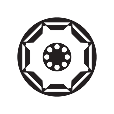 Alloy wheel icon vector isolated on white background for your web and mobile app design, Alloy wheel logo conceptのイラスト素材