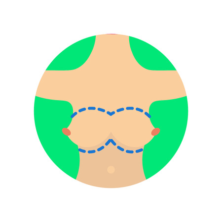 Breast implant icon vector isolated on white background for your web and mobile app design, Breast implant logo conceptのイラスト素材