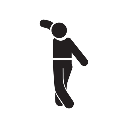 Man dancing icon vector isolated on white background for your web and mobile app design, Man dancing logo conceptのイラスト素材